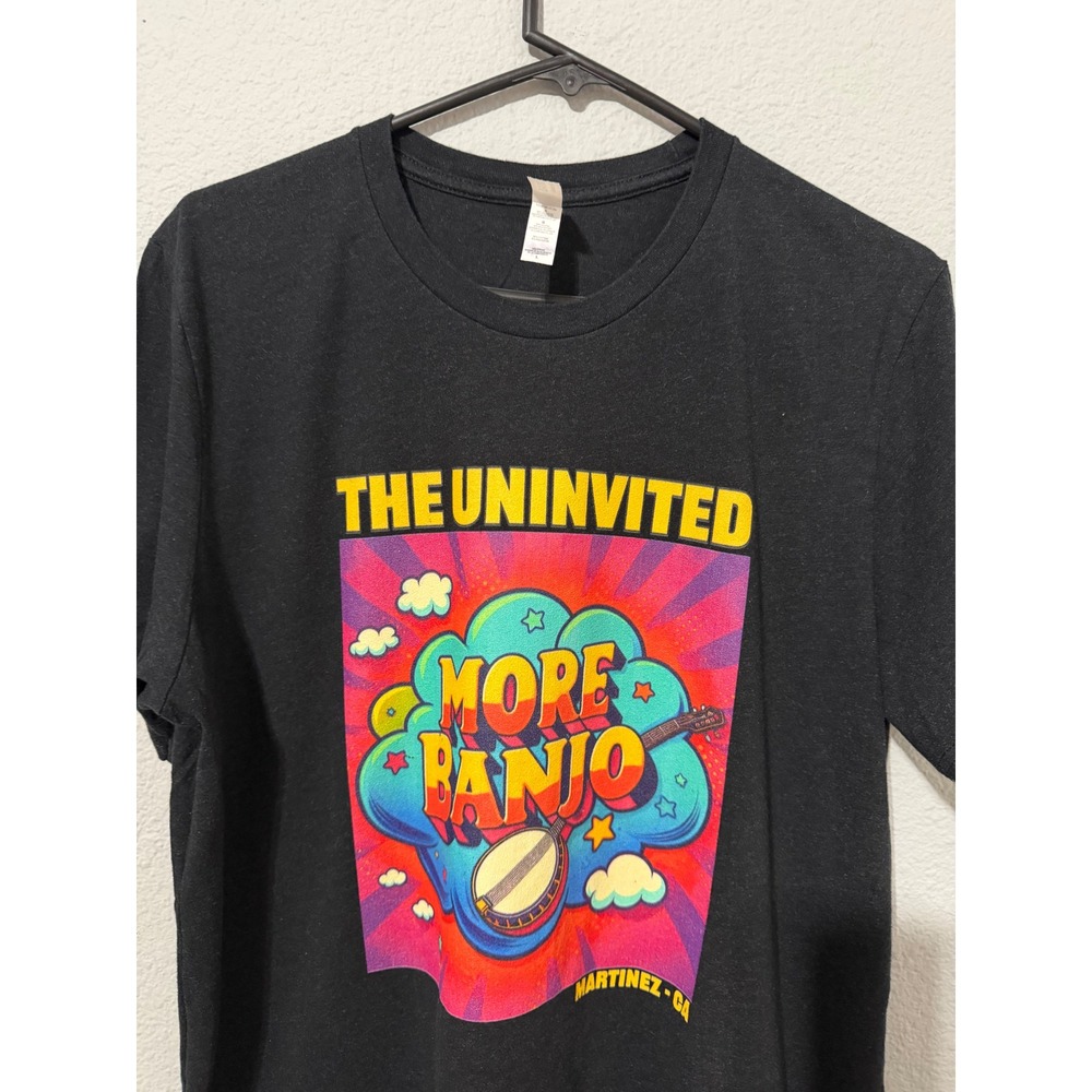 The Uninvited More Banjo Martinez GA Graphic Tee Large Black Slim Fit Music Boho